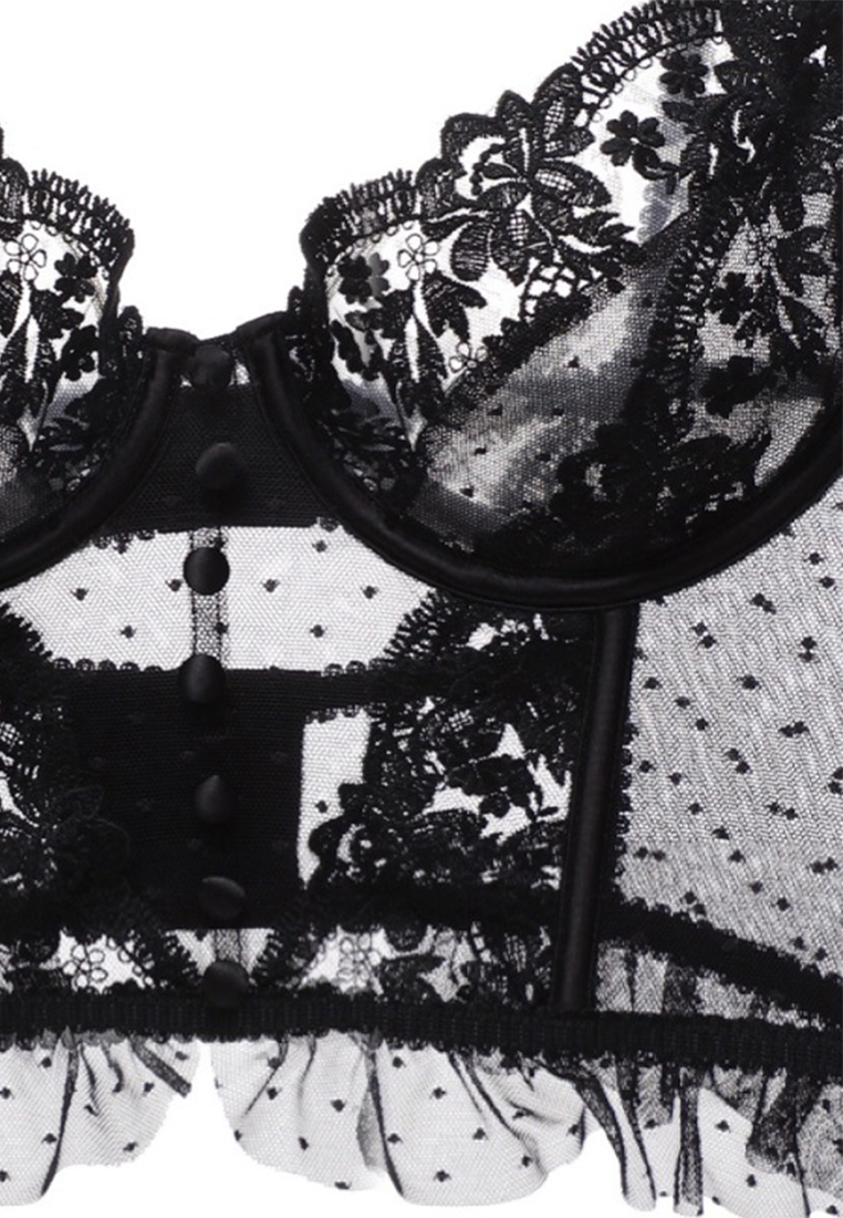 New French Shapewear Lace Long Bra Set CA24112012W