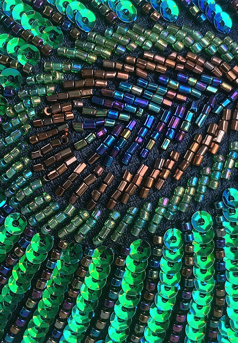 Vintage heavy craftsmanship beaded cheongsam handbag CA24121012BL