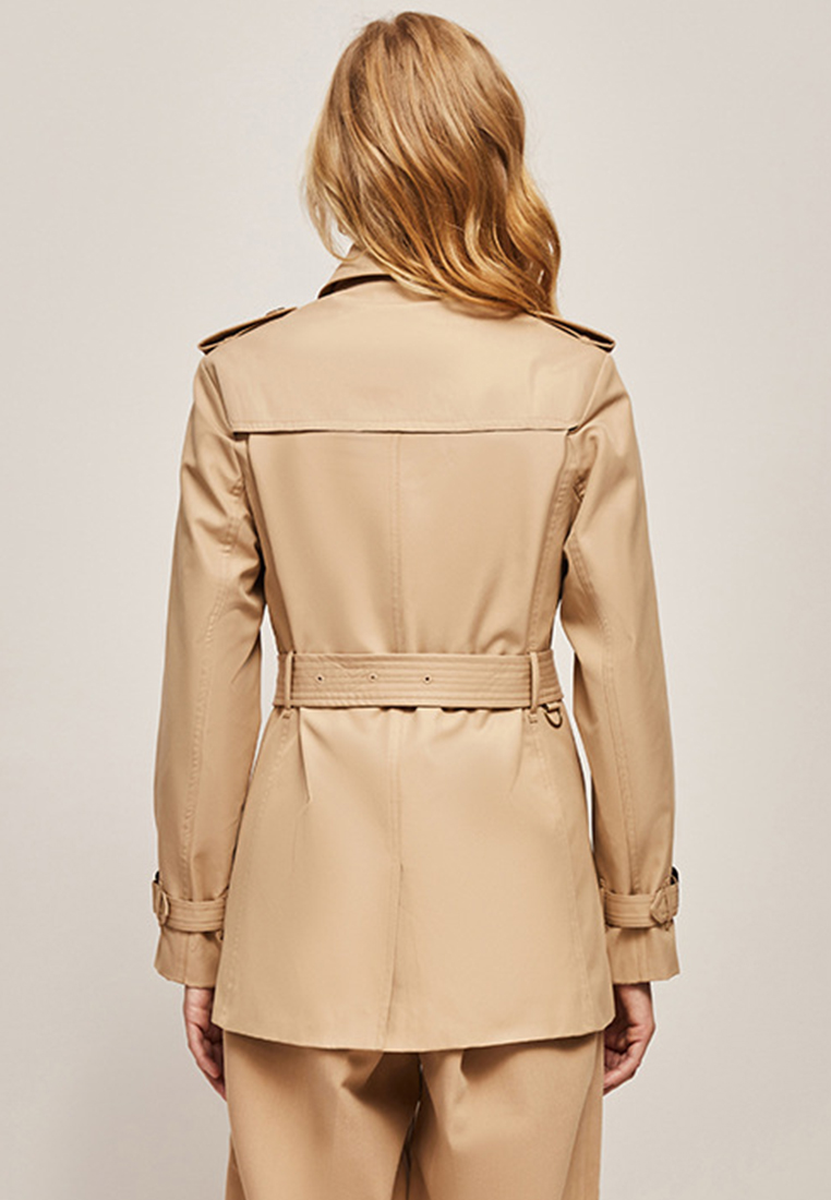 British style classic double-breasted high end temperament windbreaker CA101712W