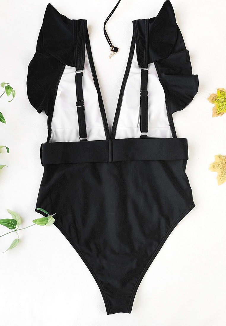 New European and American solid color nylon swimsuit CA25030512PI