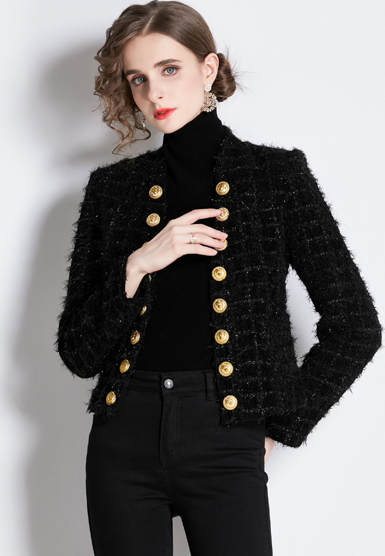 2024 autumn new European style short jacket and Western style top CA24073113BK