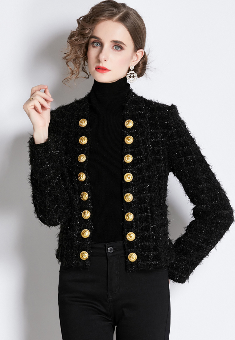 2024 autumn new European style short jacket and Western style top CA24073113BK