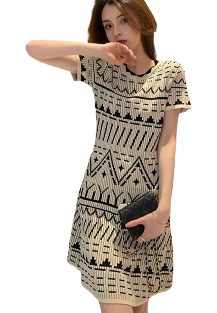New summer French retro temperament knitted dress CA24050613