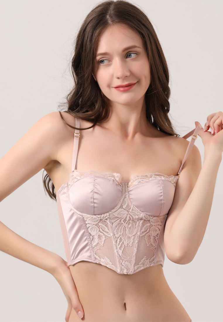 Vest style sexy fishbone shaping long bra CA24112013PI