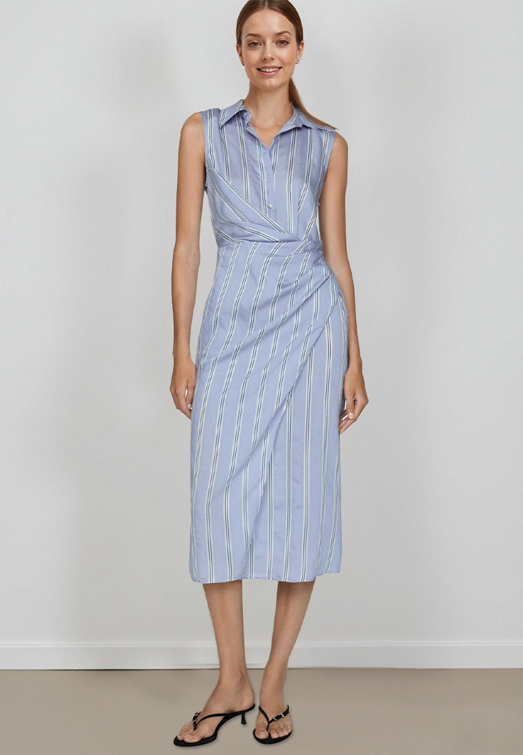 New sleeveless striped dress CA25042213BL