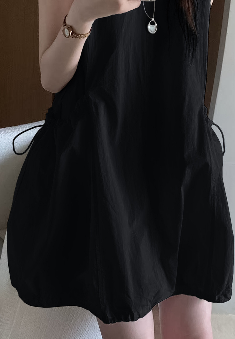 New arrival all-match round neck pocket sleeveless dress CA25070913W