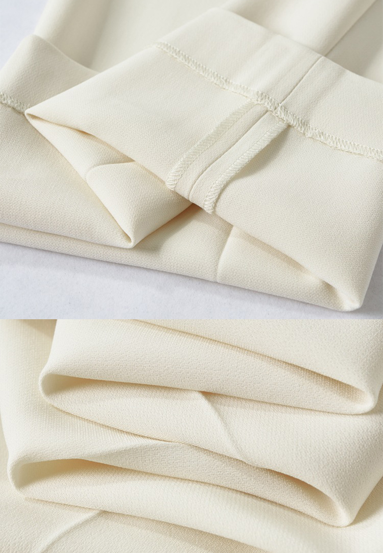 Solid color mesh free ironing commuter short-sleeved suit CA25061713W