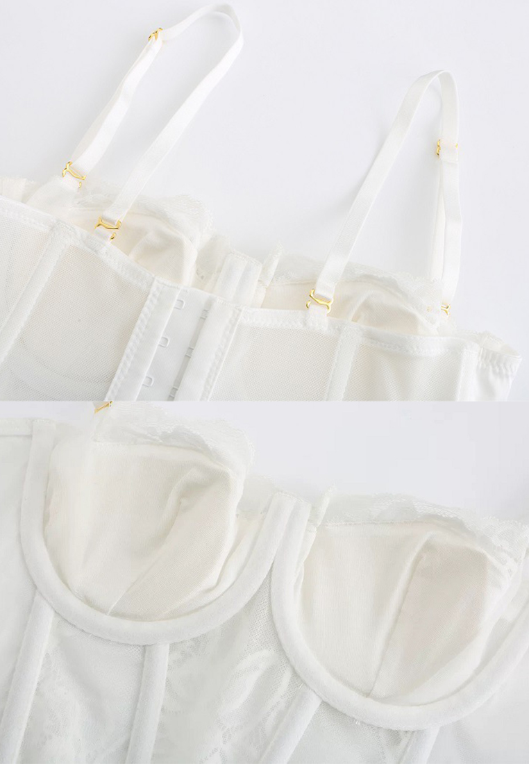 Vest style sexy fishbone shaping long bra CA24112013PI