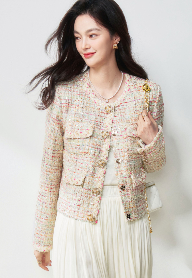 New French Style Tweed Women Jacket K25112110