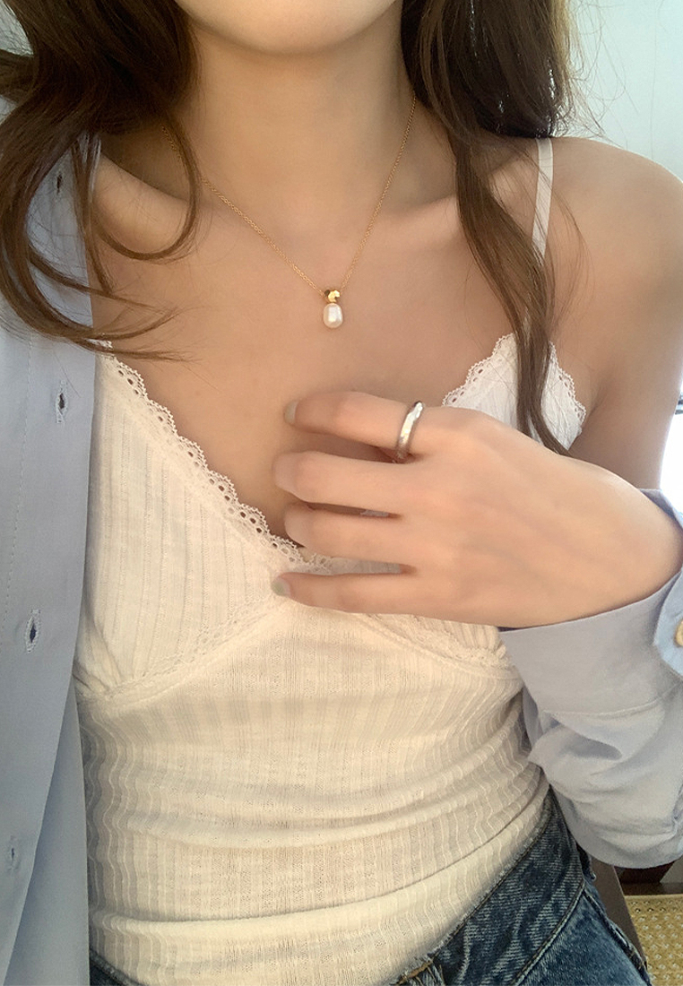 2024 summer ribbed lace suspender top CA24041013PI