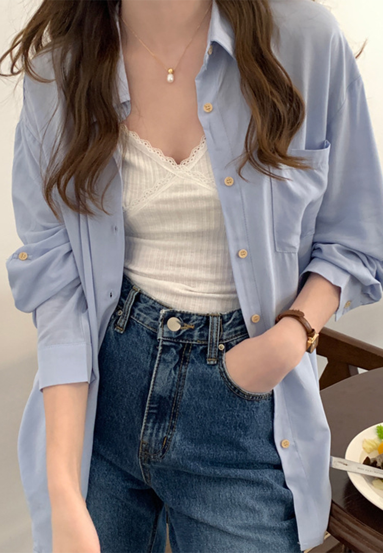 2024 summer ribbed lace suspender top CA24041013PI