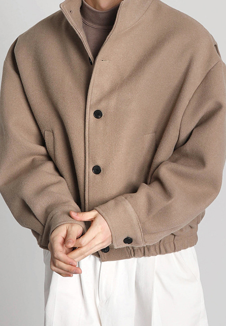 New stand up collar Korean version Instagram jacket CA24101413BW