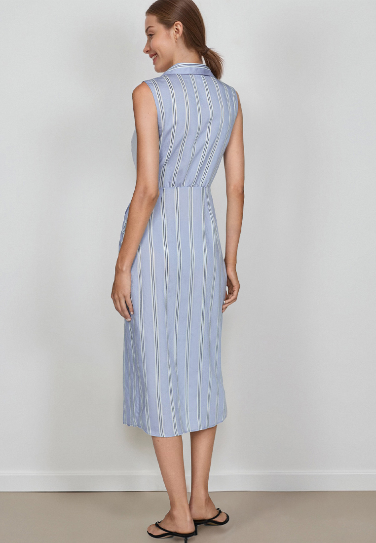 New sleeveless striped dress CA25042213BL