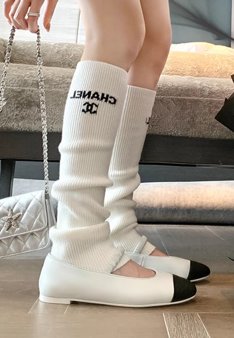 Lambskin Chanel style elastic band flat shoes CA225042213W