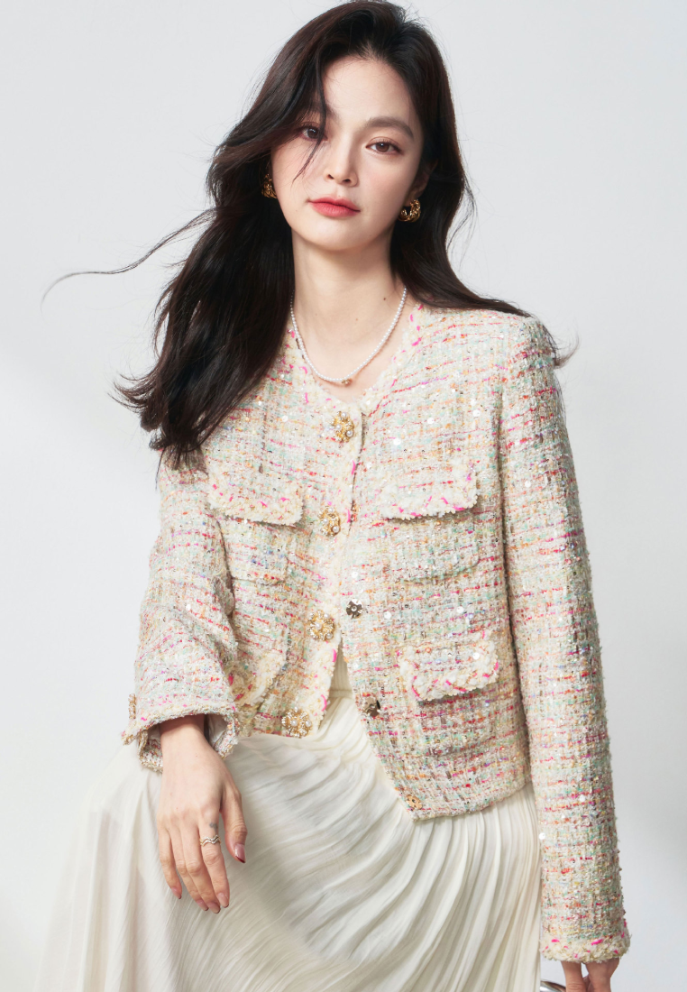 New French Style Tweed Women Jacket K25112110