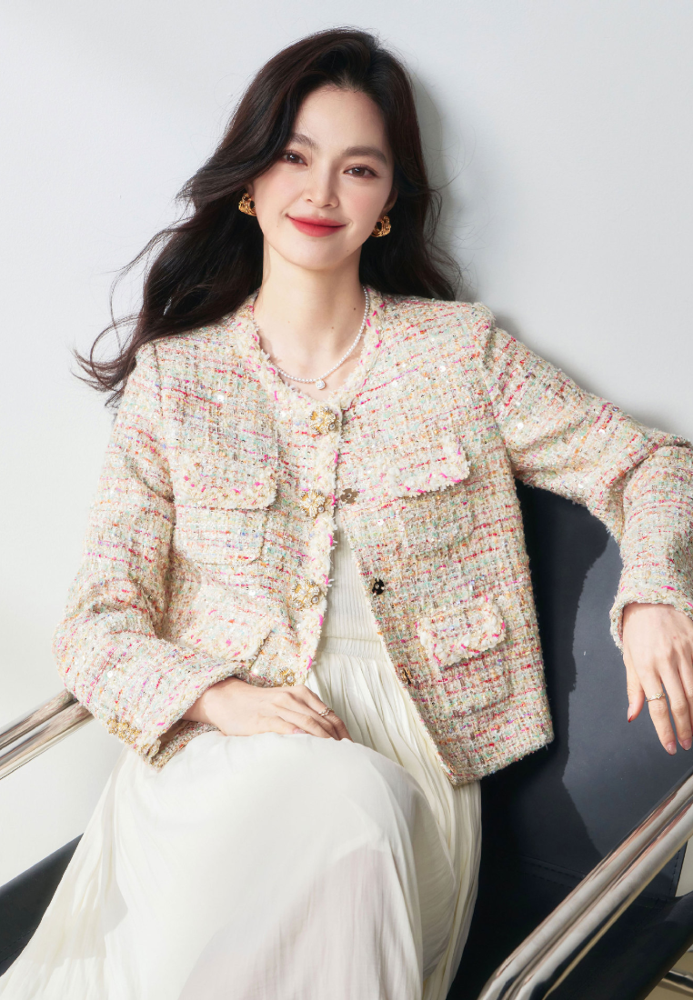 New French Style Tweed Women Jacket K25112110