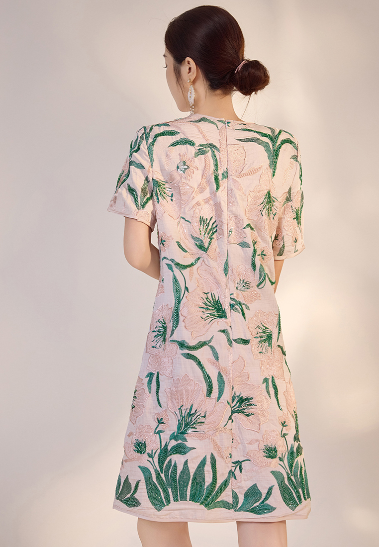 2024 Temperament sequin waist cinching dress CA24090313BE