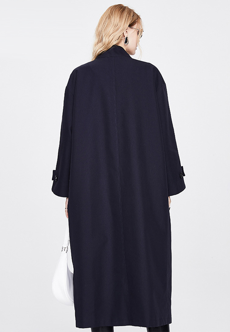 Fashionable British style workwear long silhouette windbreaker CA101713