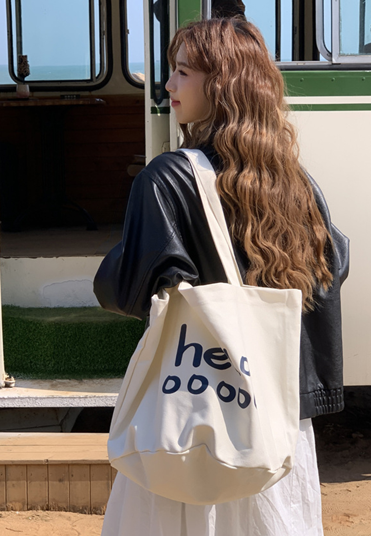 Large-capacity letter-shaped simple casual trendy shoulder bag CA25061744PU