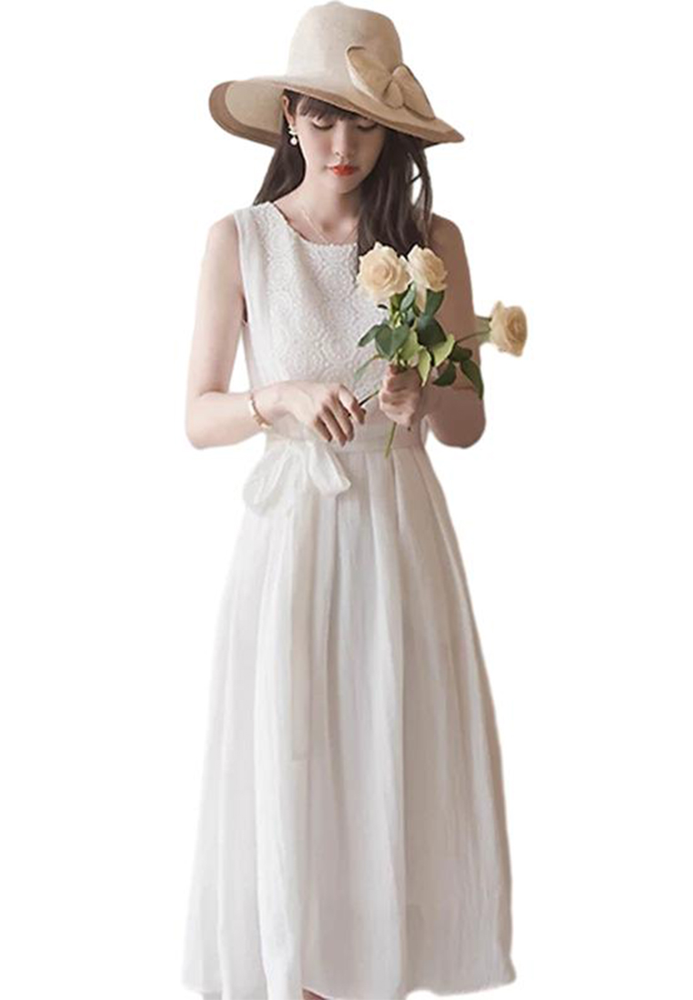 2024 New Summer Chiffon Slim French Long Dress CA24031914W