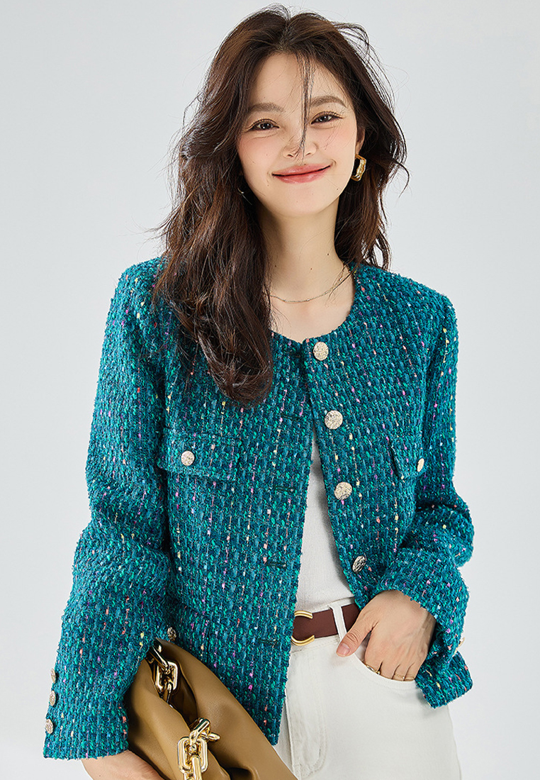 Woven texture bright color commuting casual jacket CA101914