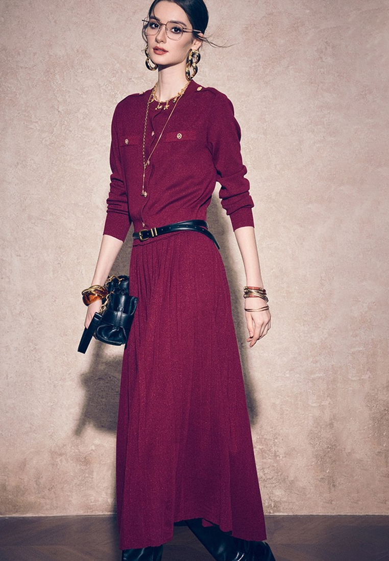 New Colorful Silk Knit Cardigan Set CA25092514BK