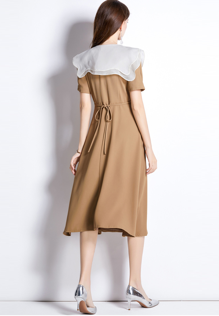 New French Hepburn Ruffle Dress A021914BK