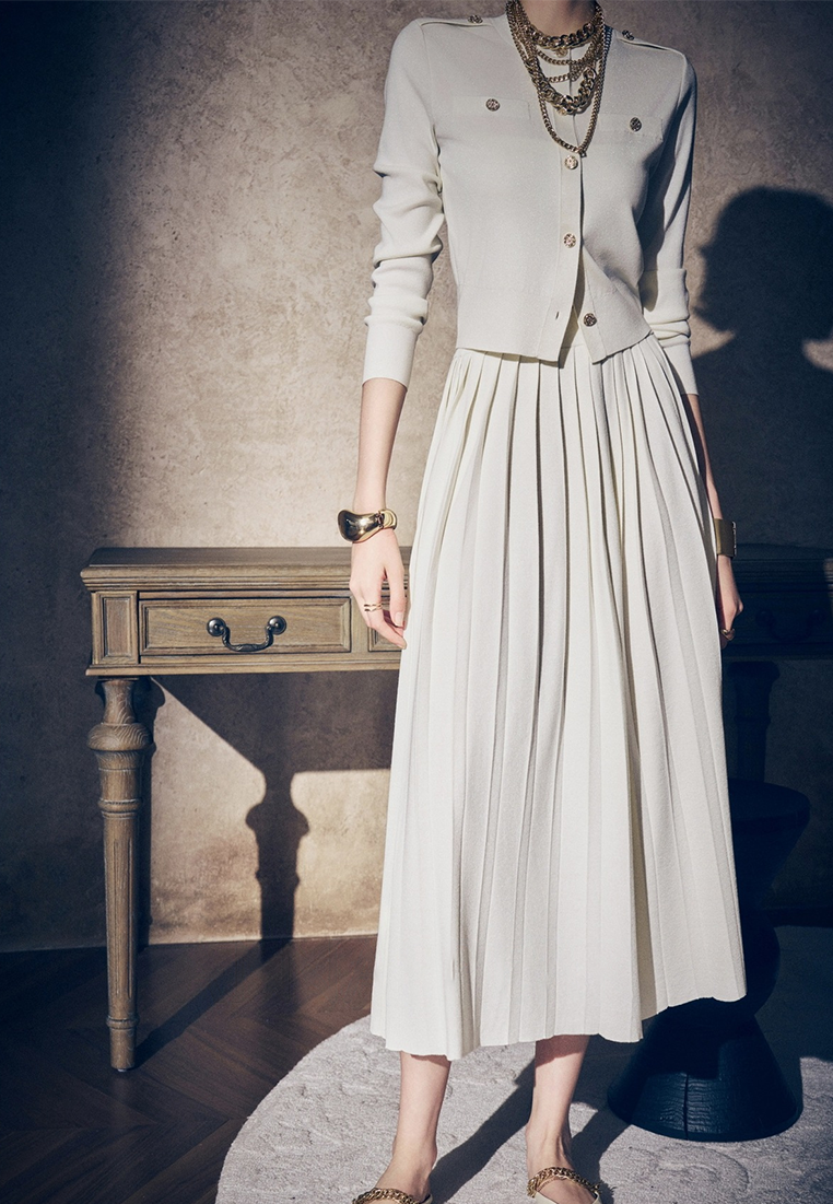 New Colorful Silk Knit Cardigan Set CA25092514BK