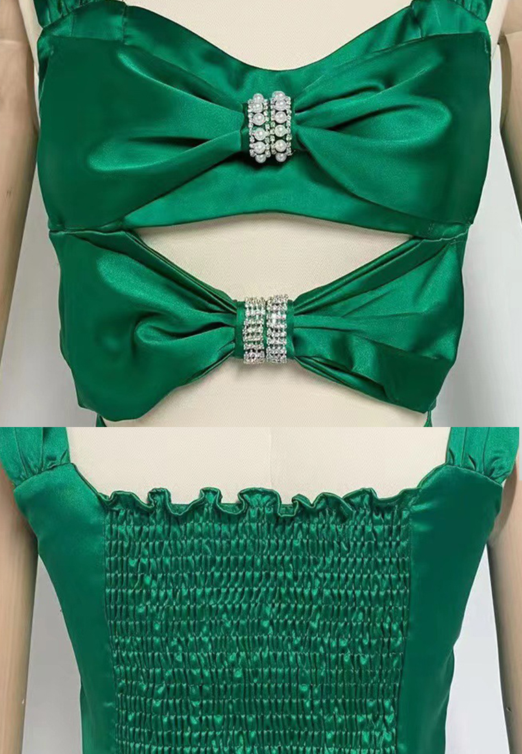 2024 new suspender bow top and pants set CA24081614W