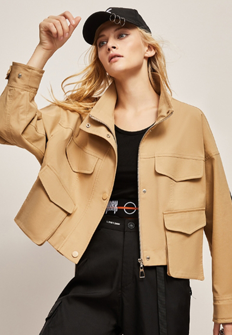 Fashion casual trend short work jacket CA101714GR