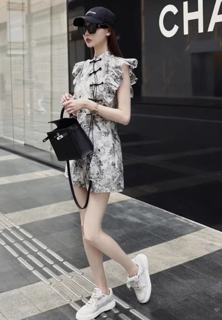 Temperament retro fashion national style cheongsam skirt suit CA122714