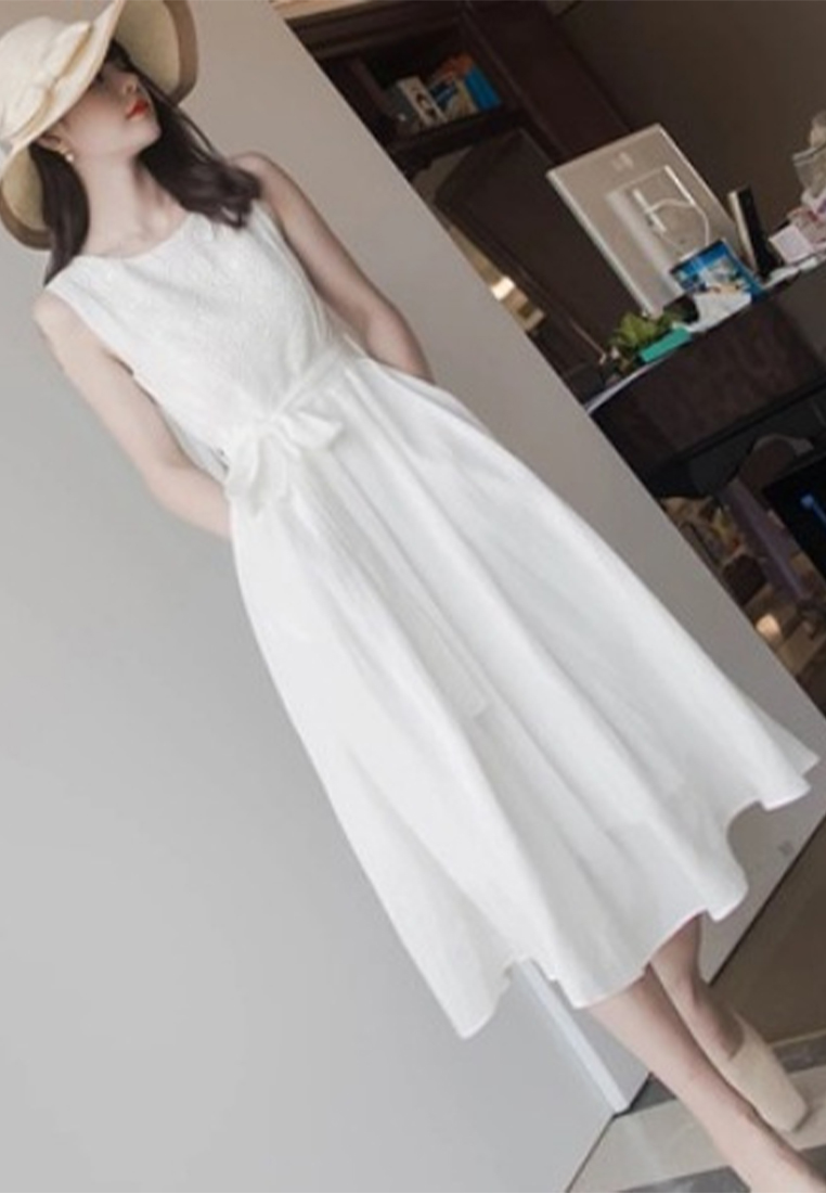 2024 New Summer Chiffon Slim French Long Dress CA24031914W