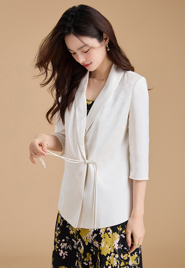 2024 Retro luxury temperament loose jacquard top CA24091114BE