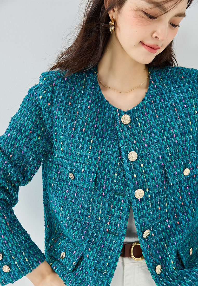 Woven texture bright color commuting casual jacket CA101914