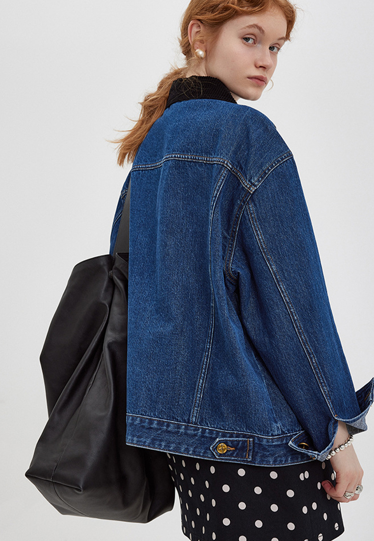 Fashionable and versatile retro casual splicing denim jacket CA120414