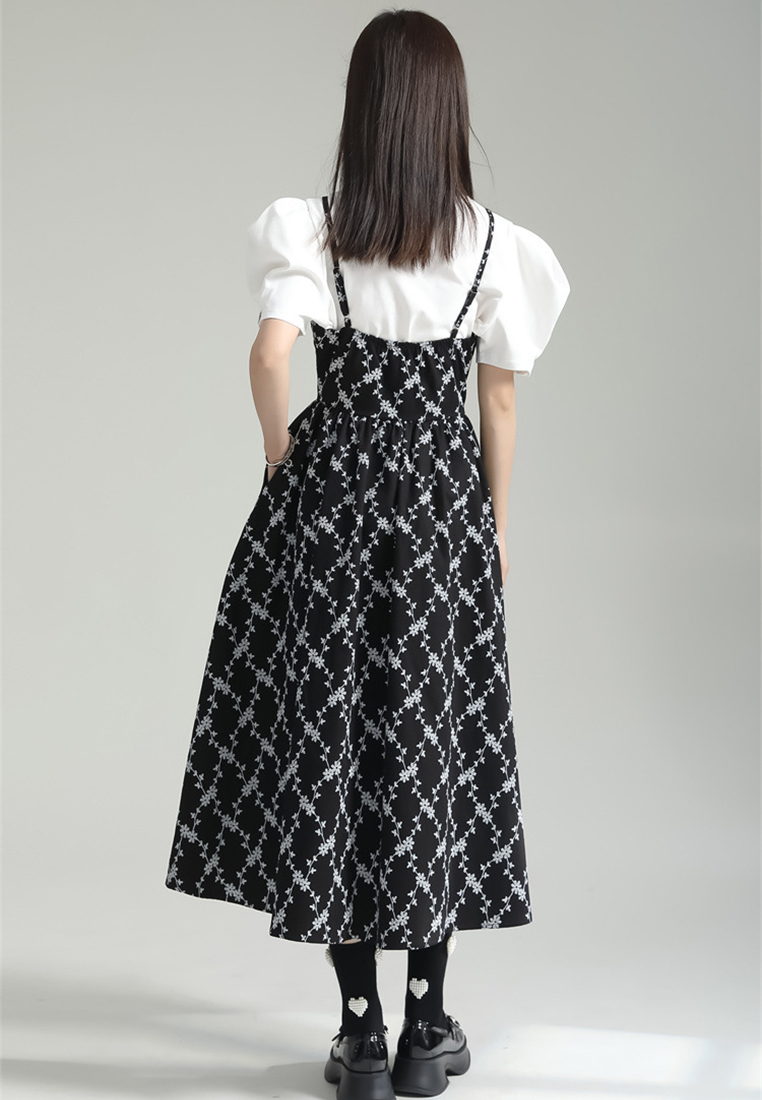 2024 Summer French floral camisole princess skirt CA24030114BK