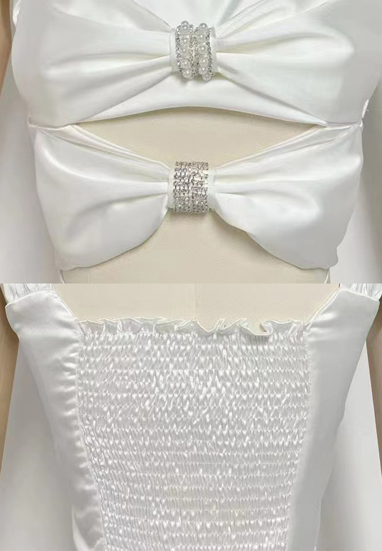 2024 new suspender bow top and pants set CA24081614W