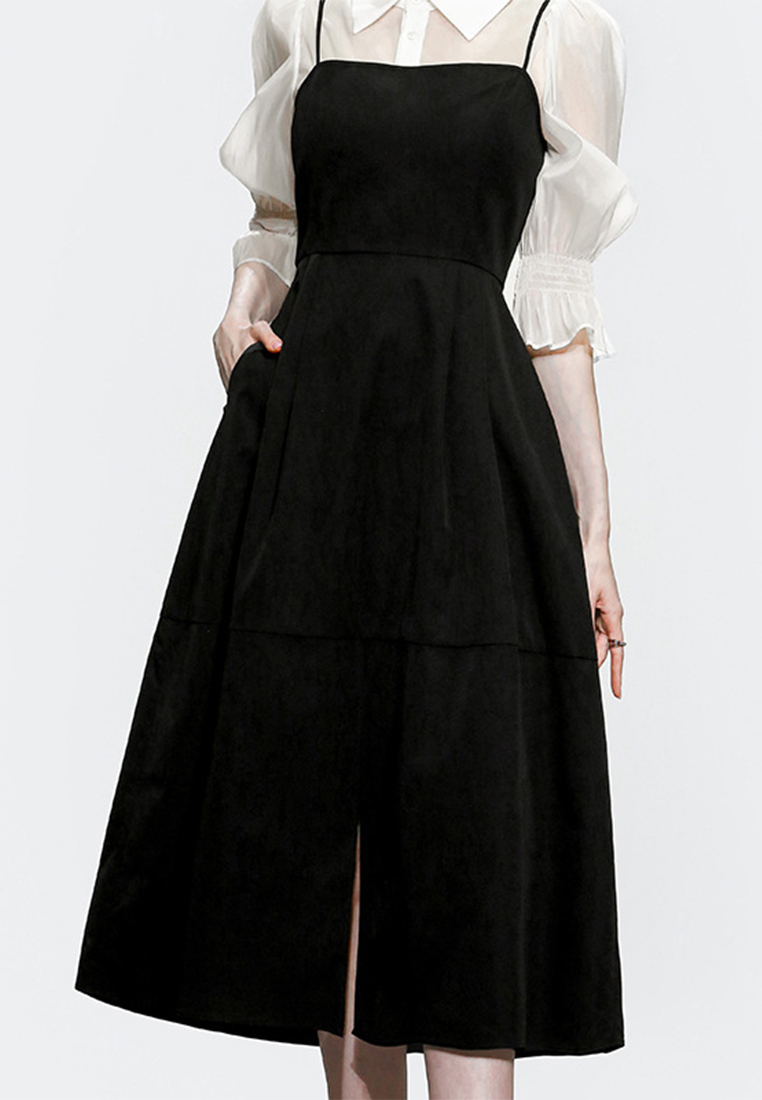 2024 New retro Luxury atyle black dress CA24090314BK