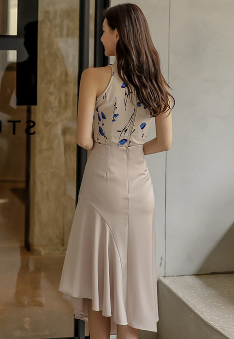 New printed top high waisted split skirt set CA250325114BE