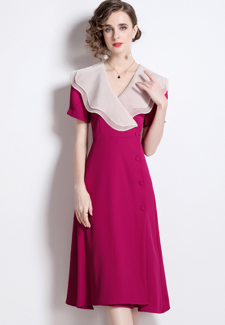 New French Hepburn Ruffle Dress A021914BK