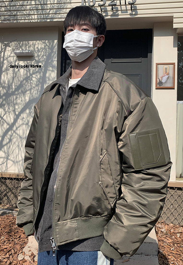 Winter premium denim patchwork jacket jacket CA24101414BK