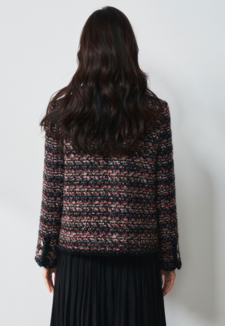 New Elegant Tweed Women French Jacket K25112109