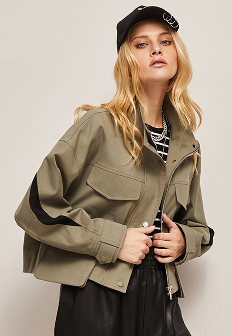 Fashion casual trend short work jacket CA101714GR