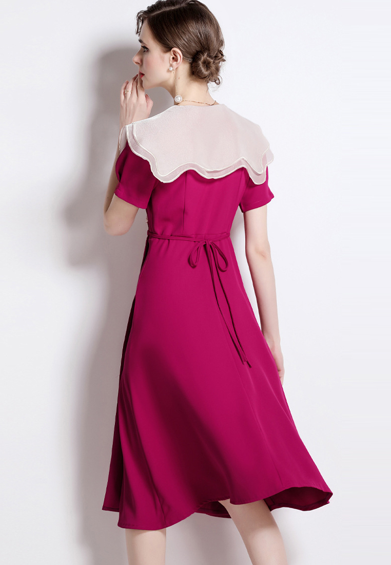 New French Hepburn Ruffle Dress A021914BK
