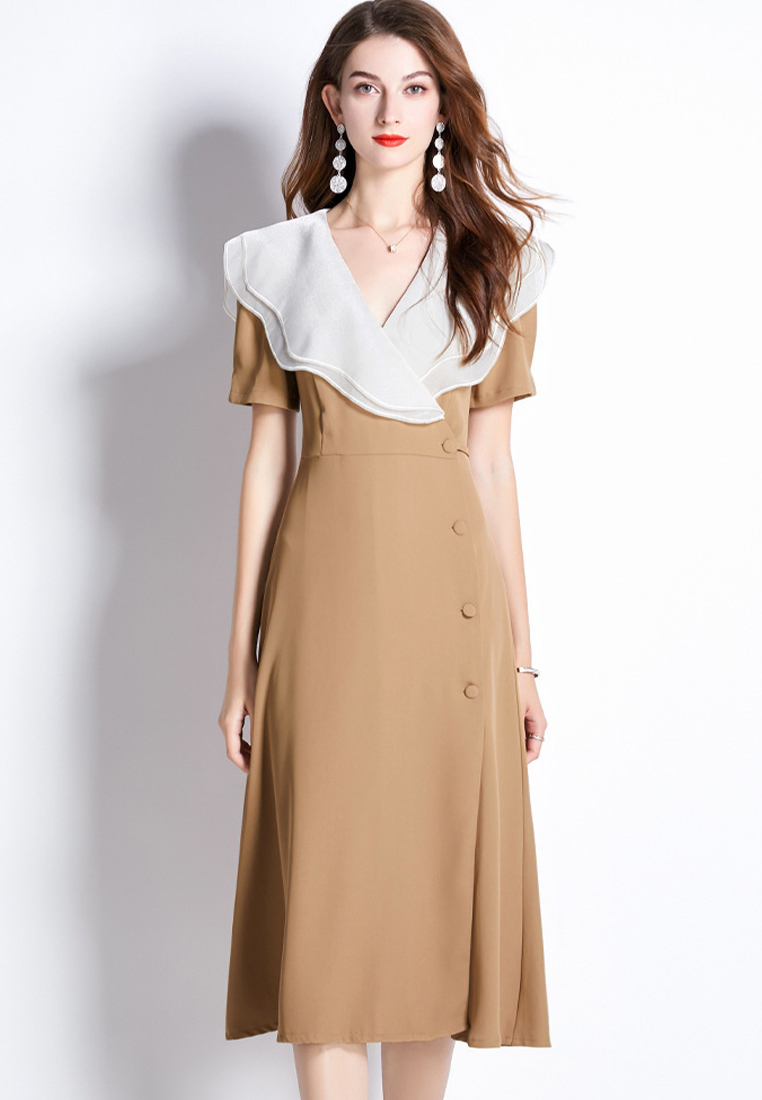 New French Hepburn Ruffle Dress A021914BK