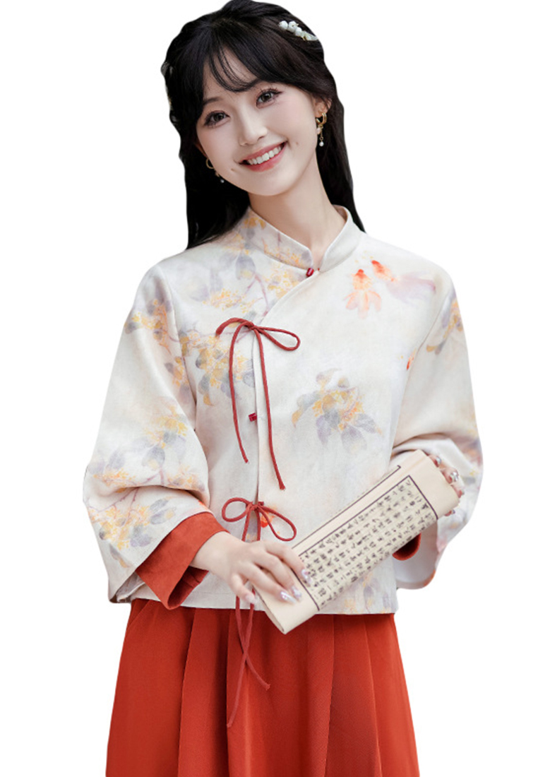 New Chinese-style Modified Vintage Cheongsam Two-Piece Set CA0110115