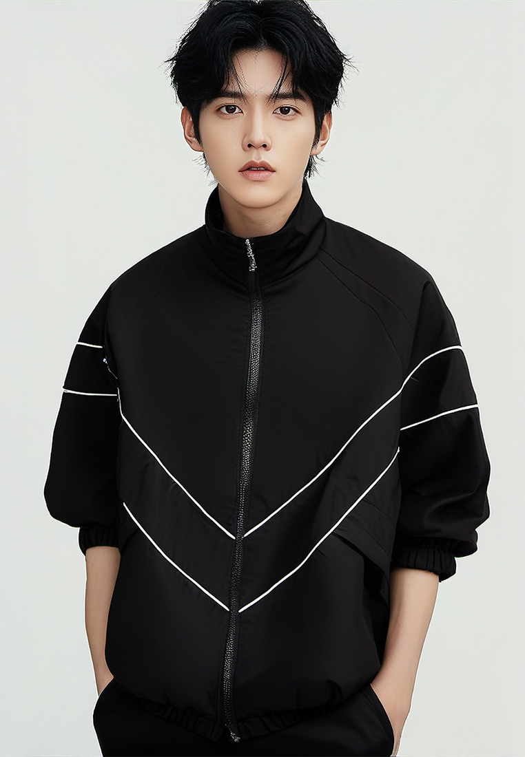 Solid color new men's versatile casual jacket CA24101415BK