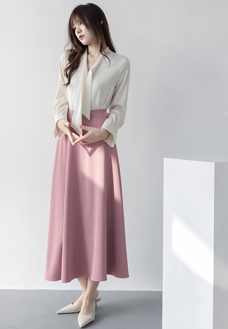 New commuter high-waisted A-line skirt CA24030715GR