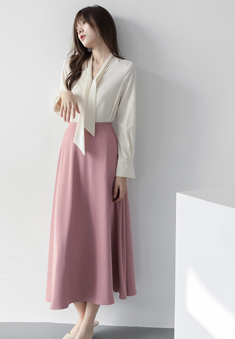 New commuter high-waisted A-line skirt CA24030715GR