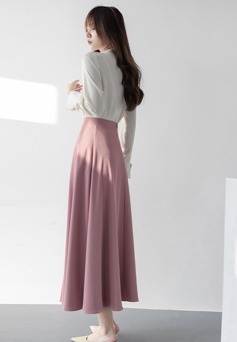 New commuter high-waisted A-line skirt CA24030715GR